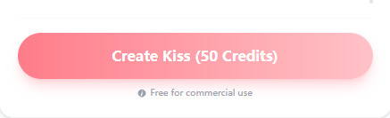 Click generate button for instant AI kissing video